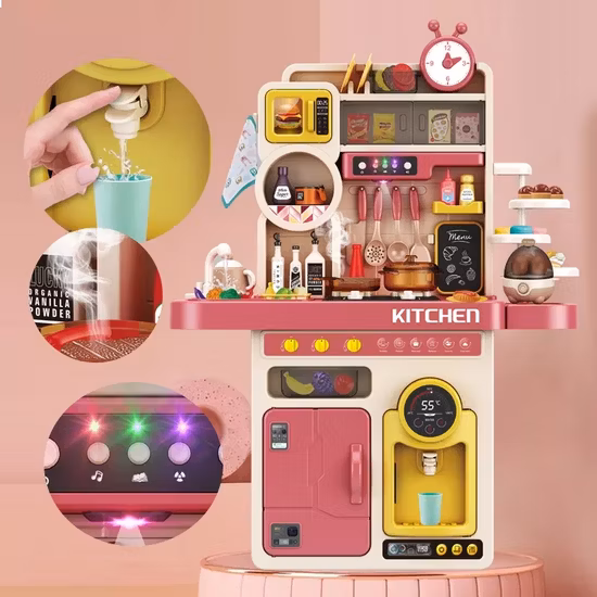 Venta al por mayor de juguetes educativos e intelectuales para niños, juguetes de madera para educación temprana, niños y niñas, juego de simulación multifunción, cocina, juguete educativo para niños, juguetes de madera