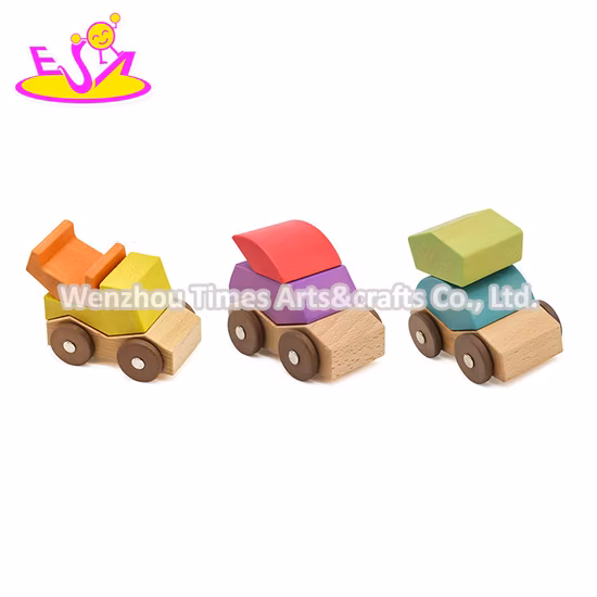 Mini juguete magnético de madera al por mayor del tren fijado para los niños W04A481
