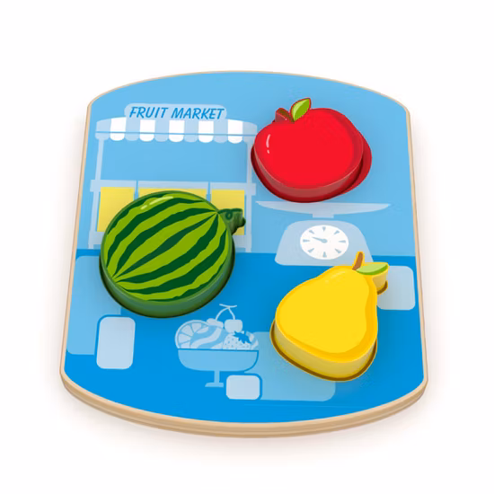 Tablero de rompecabezas educativo de aprendizaje 3D para niños pequeños de juguete de madera